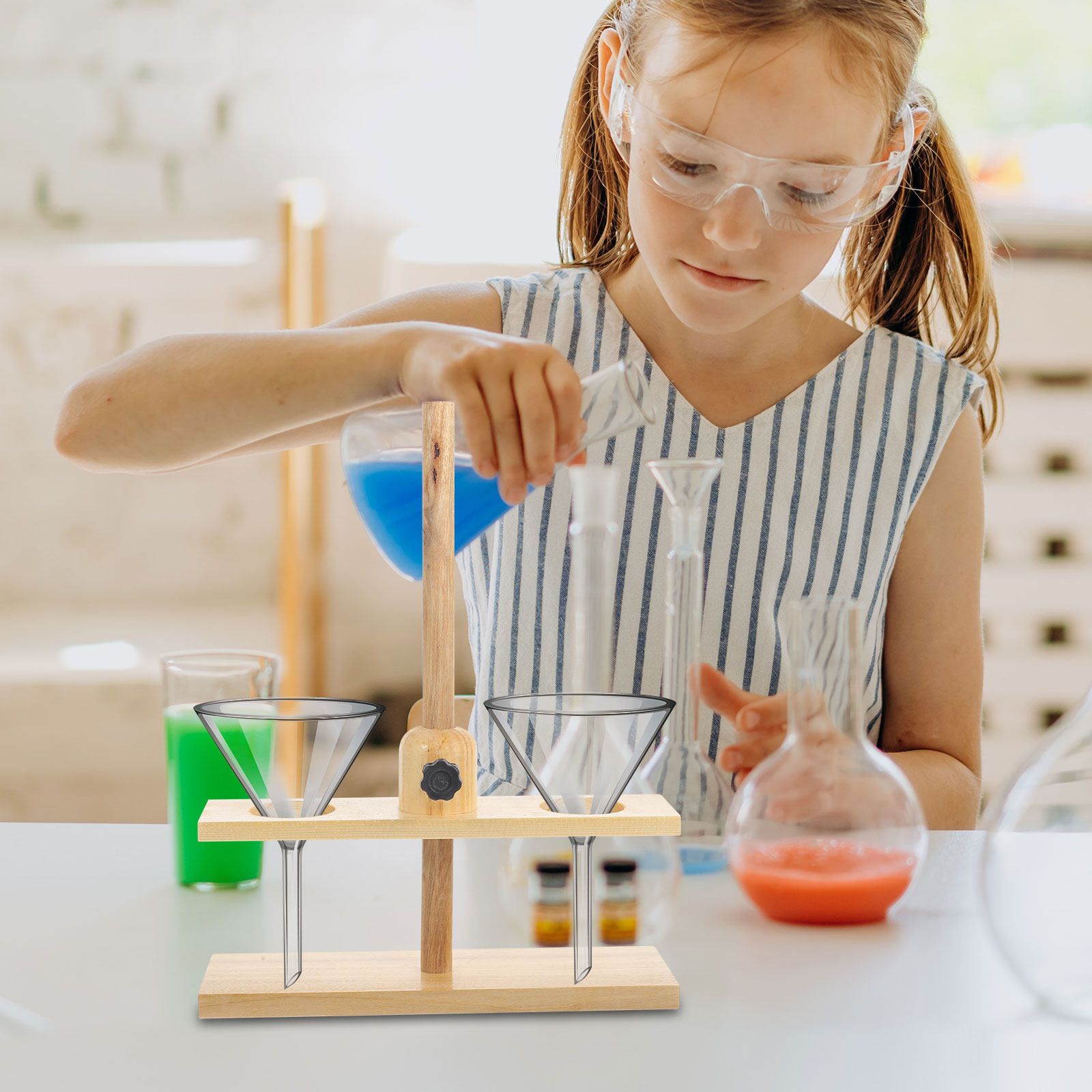 Soporte de embudo de doble ori - Science Experiment reseña y precio